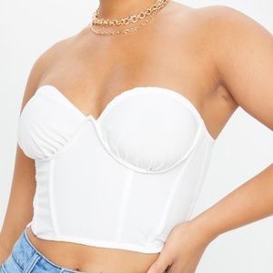 White corset top from PLT.